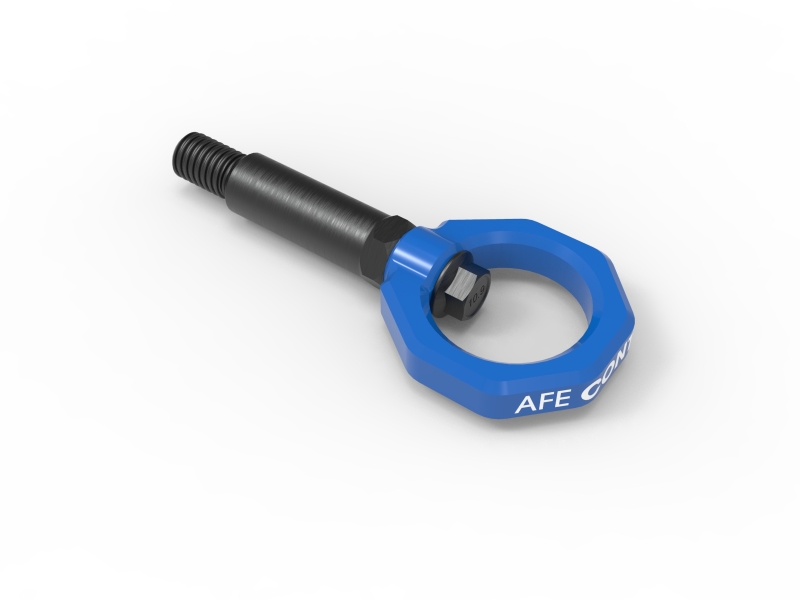 aFe CONTROL Front Tow Hook Blue