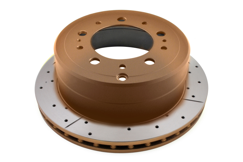 DBA Street Series X-Gold Disc Brake Rotors DBA789X Rotor, Cross-Drilled, Slotted, X-Gold, Uni-Directional, Lexus, Rear, Each thumbnail 4