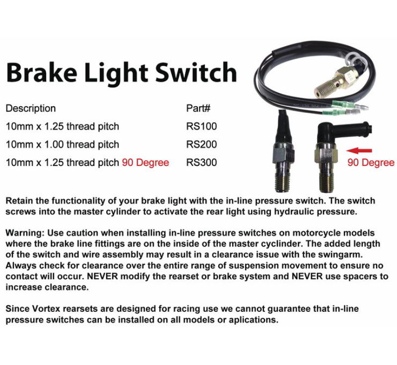 VTX Brake Line Switch