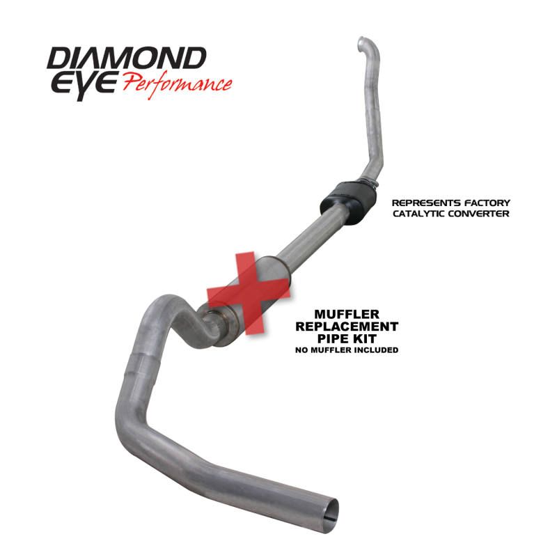 Diamond Eye KIT 4in MFLR RPLCMENT PIPE TB SGL ALUM 94-97 5 7 3L F250/F350 PWRSTROKE NFS W CARB STDS
KIT; 4in.; TB MRP SG