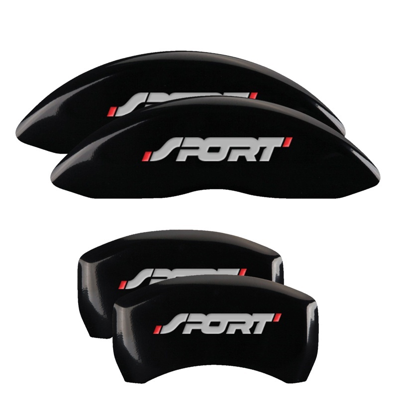 MGP 4 Caliper Covers Engraved Front & Rear No bolts/Sport Black finish silver ch thumbnail 6