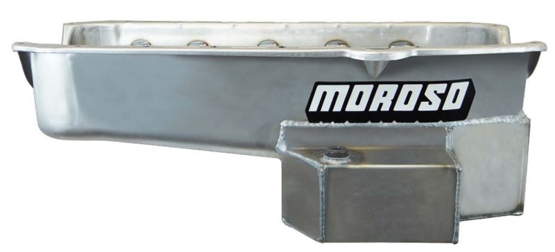 Moroso 86-Up Chevrolet Small Block (w/1 Pc Seal) Road Race Wet Sump 7qt 7.5in Steel Oil Pan - Black thumbnail 8