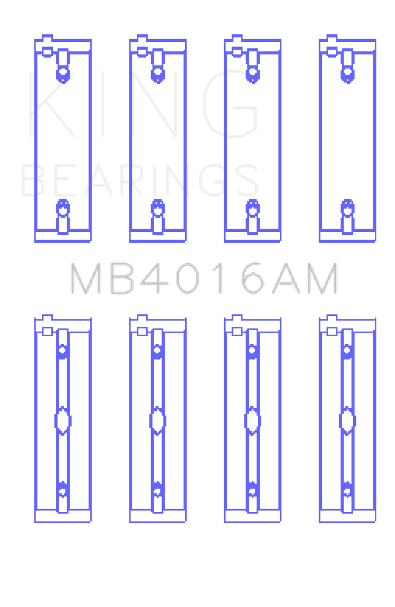 King Engine Bearings Mitsubishi 181CI 3.0L 6G72 V6 Main Bearing Set - Size STD thumbnail 3