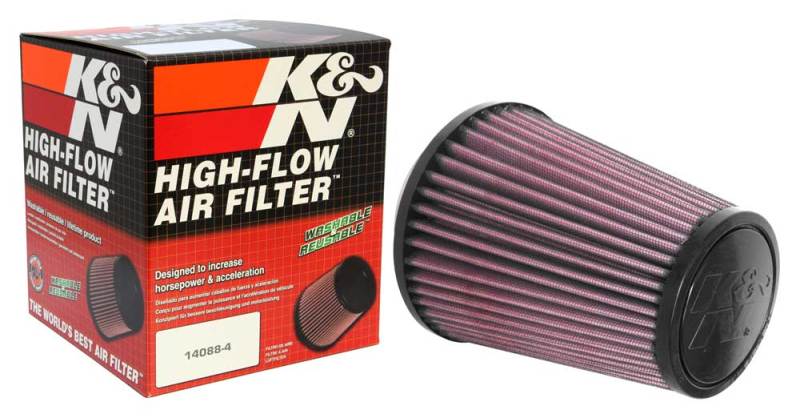 K&N Universal Tapered Filter 3.125in Flange ID x 5in Base OD x 3.5in Top OD x 6in Height thumbnail 7