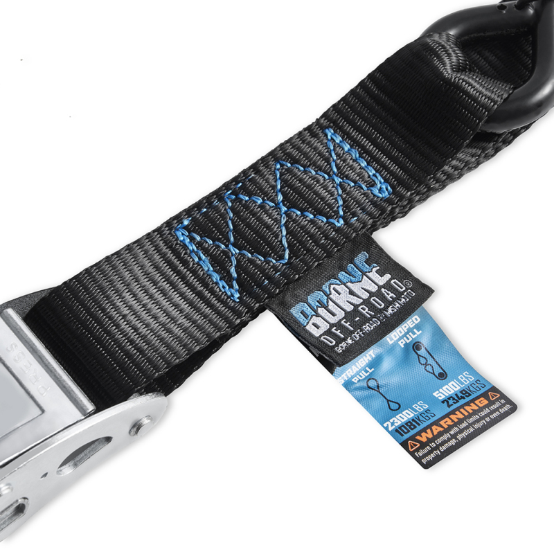 Borne Off-Road Cam Buckle Tie-Down Kit (2-Pack) Black thumbnail 9
