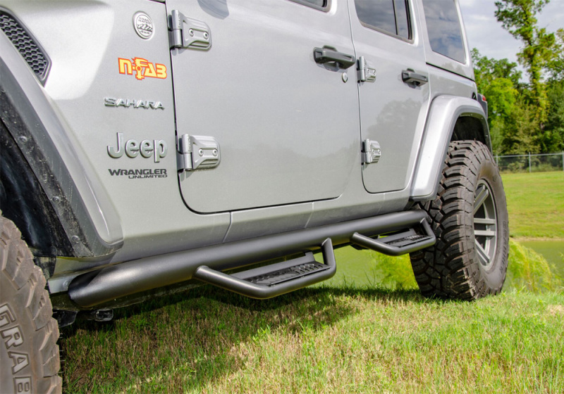 N-Fab Podium LG 2018 Jeep Wrangler JL 4DR SUV - Full Length - Tex. Black - 3in thumbnail 6