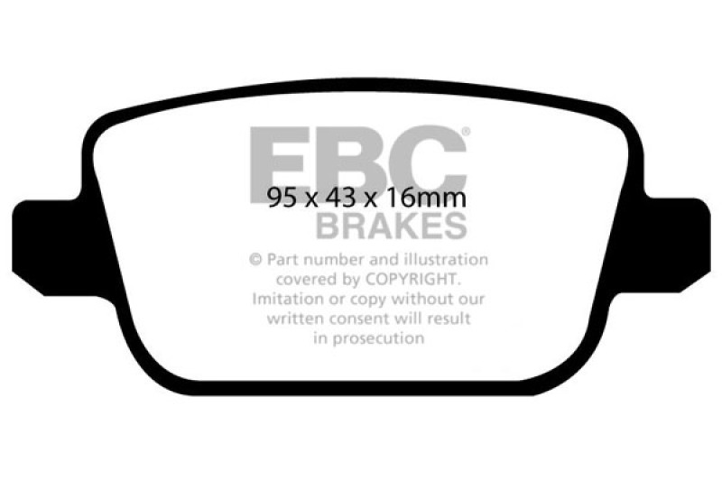 EBC 07-12 Land Rover LR2 3.2 Ultimax2 Rear Brake Pads thumbnail 6