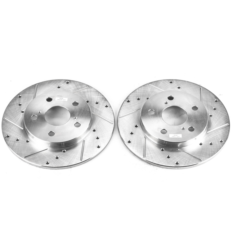 Power Stop 09-10 Pontiac Vibe Rear Evolution Drilled & Slotted Rotors - Pair thumbnail 2
