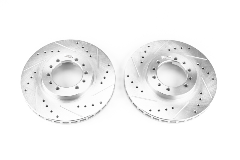 Power Stop 91-96 Mitsubishi Montero Front Evolution Drilled & Slotted Rotors - Pair thumbnail 2
