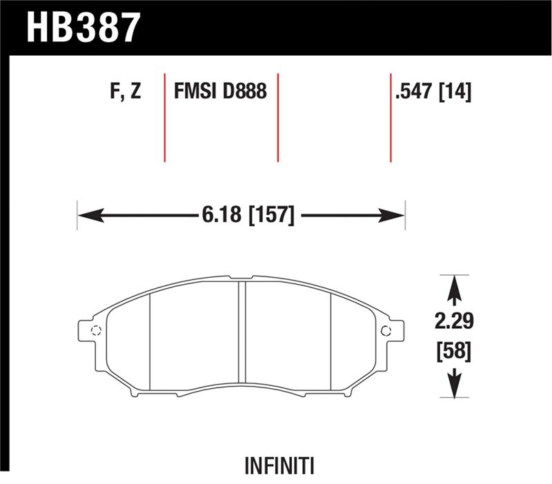 HAWK HPS Brake Pad Sets