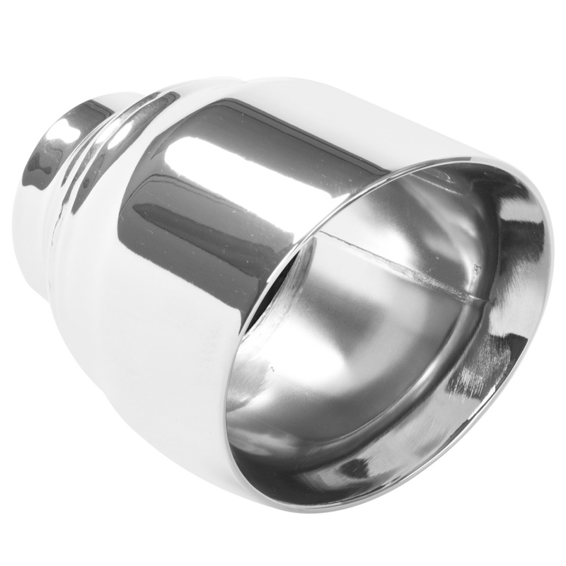 MagnaFlow Tip Stainless Double Wall Round Single Outlet Polished 4.5in DIA 2.5in Inlet 5.75in Length thumbnail 3