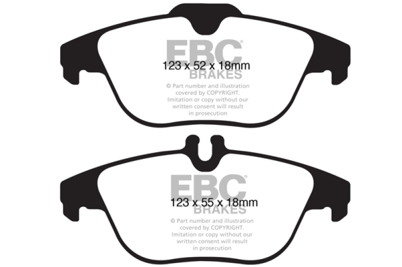 EBC 12-14 Mercedes-Benz C250 (W204) 1.8 Turbo Redstuff Rear Brake Pads thumbnail 4