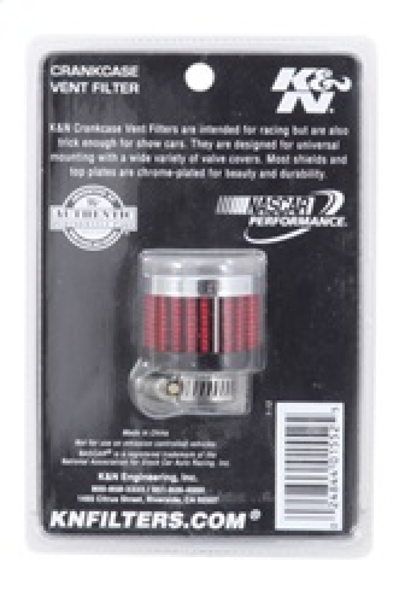 K&N Rubber Base Crankcase Vent Filter - 0.55in Flange ID 1.375in OD 1.125in Height thumbnail 5