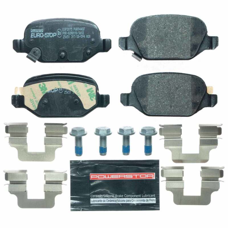Power Stop 12-19 Fiat 500 Euro-Stop ECE-R90 Rear Brake Pads