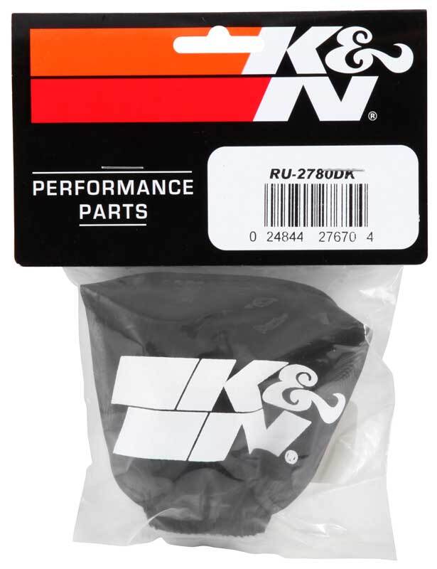 K&N Air Filter Wrap Black Oval Tapered 3.75in Base I/S Width x 2.5in Top I/S Width x 2.75in H thumbnail 6