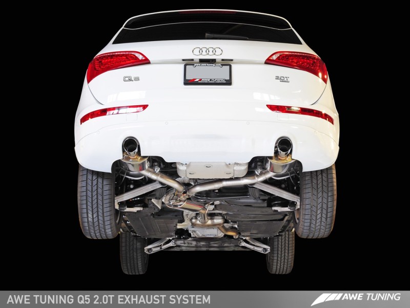 AWE Tuning Audi 8R Q5 2.0T Touring Edition Exhaust - Polished Silver Tips thumbnail 5