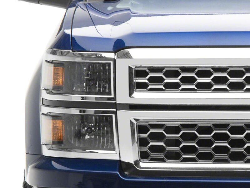 Raxiom 14-15 Chevrolet Silverado 1500 OE Style Headlights/ Chrome Trim- Black - Clear Lens thumbnail 8