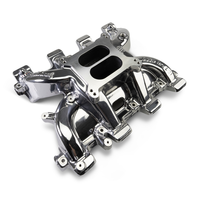 Edelbrock Performer RPM LS1 Intake Manifolds 71187-CP Manifold, RPM, Carbureted, Aluminum, Chrome Plasma Coated, Dual Plane, Cathedral Port, Chevy, 4.8, 5.3, 5.7, 6.0L, Each thumbnail 8