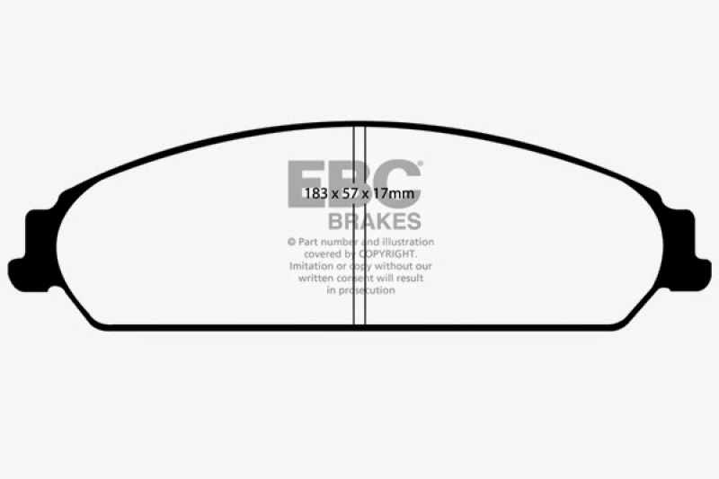 EBC 13-14 Chrysler 200 3.6 Redstuff Front Brake Pads thumbnail 5