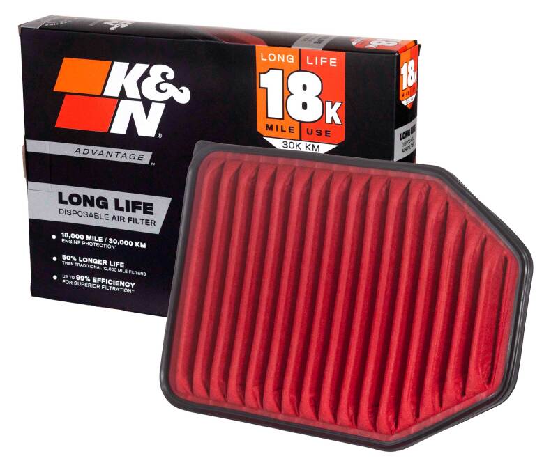 K&N Advantage Air Filter 18K Miles 12-17 Jeep Wrangler 2018 Wrangler JK thumbnail 3
