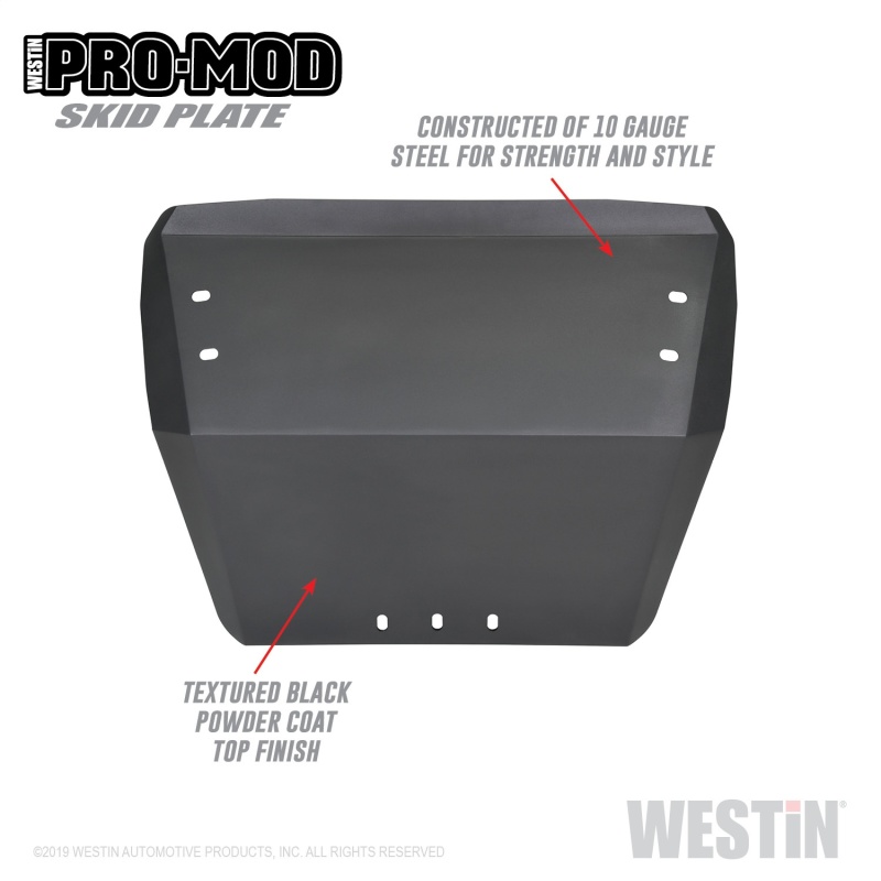 Westin 19-22 Ford Ranger Outlaw/Pro-Mod Skid Plate - Tex. Blk thumbnail 5