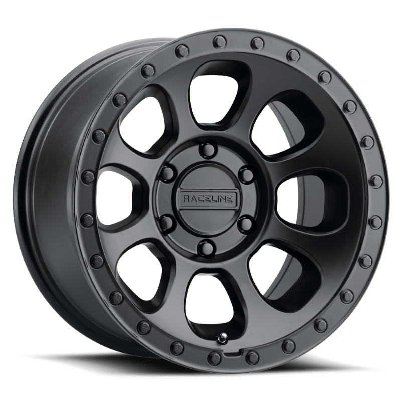Raceline 961B Bolt 17x9in / 8x165.1 BP / -12mm Offset / 130.81mm Bore - Satin Black thumbnail 2