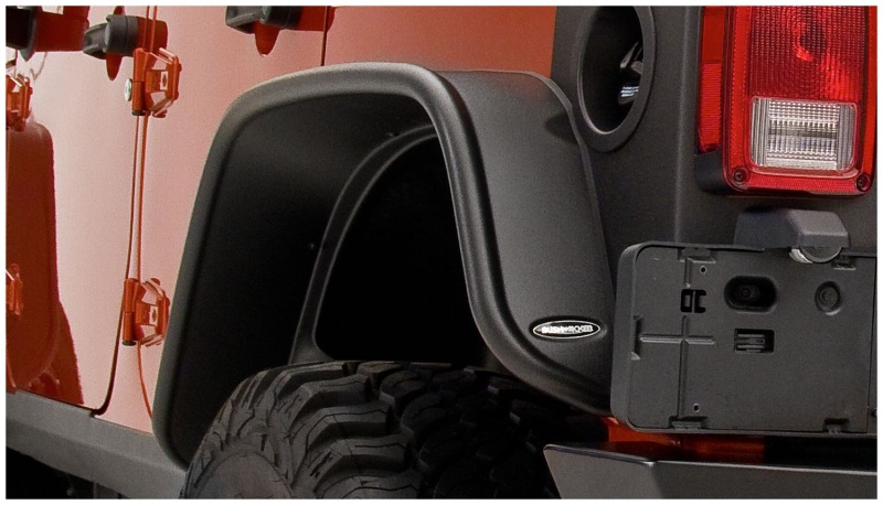07-18 Jeep Wrangler Unlimited Flat Style Flares 2pc 4-Door Sport Utility Only - Black - Image 5