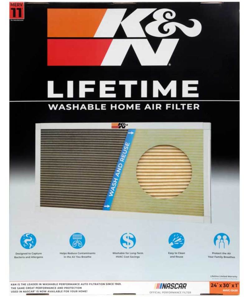 K&N HVAC Filter - 24 x 30 x 1 thumbnail 4