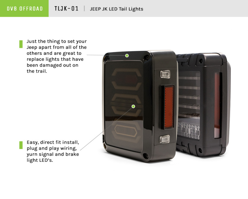 07-18 Jeep Wrangler JK Horizontal LED Tail Light - Image 7