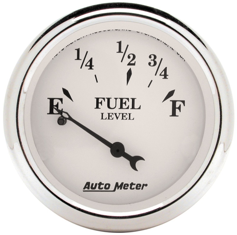 Auto Meter Old Tyme White 2-1/16in 0-30 OHM Electric Fuel Level Gauge thumbnail 5
