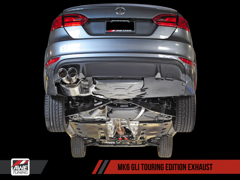 AWE Tuning Mk6 GLI 2.0T - Mk6 Jetta 1.8T Touring Edition Exhaust - Diamond Black Tips thumbnail 3