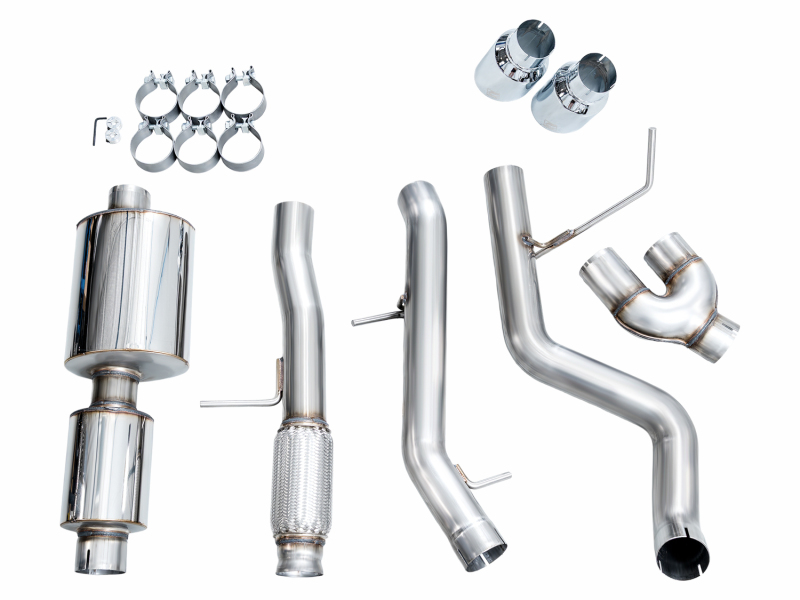 AWE Tuning 2021+ GMC Tahoe/Yukon 5.3L 0FG Side Exit Catback Exhaust - Chrome Silver Tips thumbnail 9
