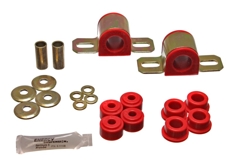 Energy Suspension 84-01 Jeep Cherokee Red Front 24mm Sway Bar Bushing Set w/End Link Bushings thumbnail 5