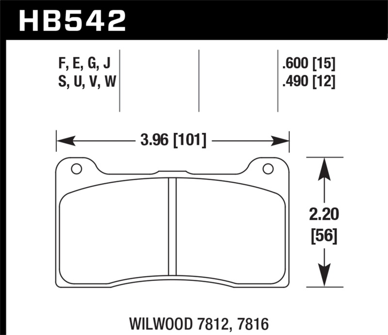 Hawk Wilwood HPS 5.0 Brake Pads thumbnail 2