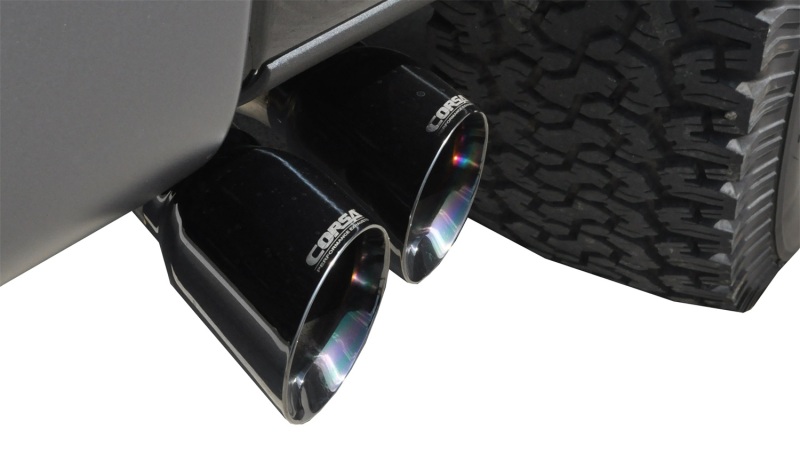 Corsa 2011-2014 Ford F-150 Raptor 6.2L V8 133in Wheelbase Black Xtreme Cat-Back Exhaust thumbnail 7