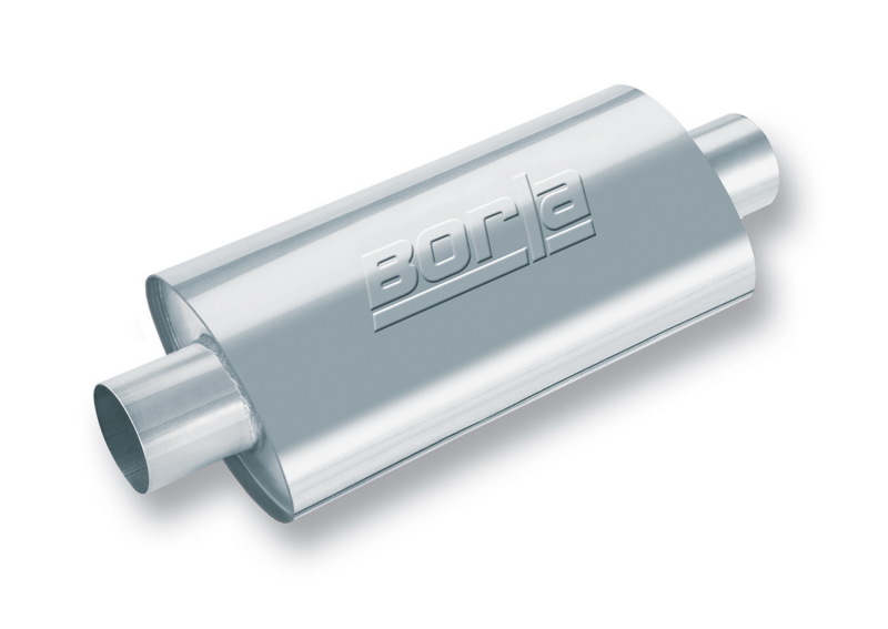 Borla XR-1 Racing Sportsman 4in Inlet/Outlet Center/Center Oval Muffler-4.5in Diameter x 12in Length thumbnail 4