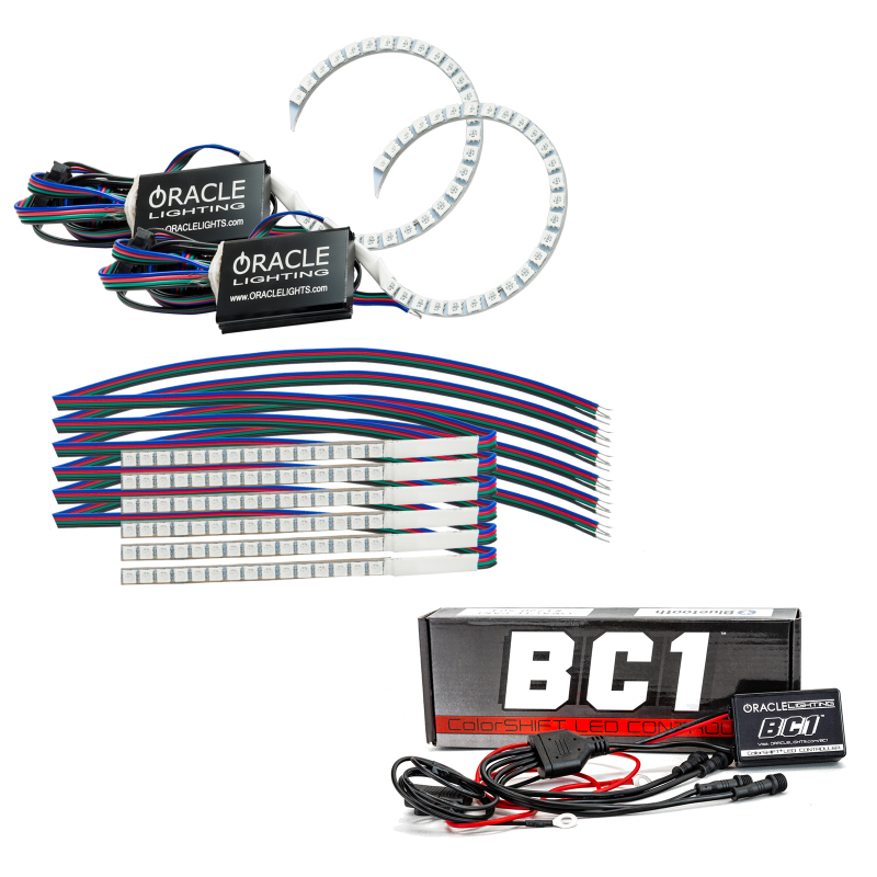 Oracle 18-21 Ford Mustang DRL Upgrade w/ Halo Kit - ColorSHIFT w/ BC1 Controller thumbnail 2