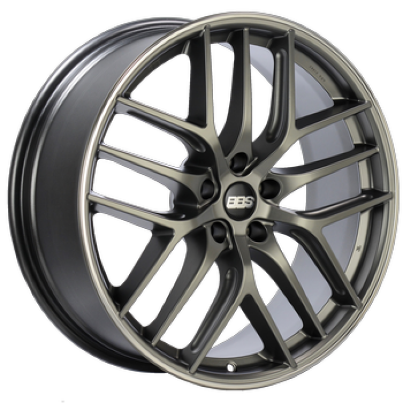 BBS CC-R 20x10.5 5x114.3 ET25 Satin Platinum Polished Rim Protector Wheel -82mm PFS/Clip Required