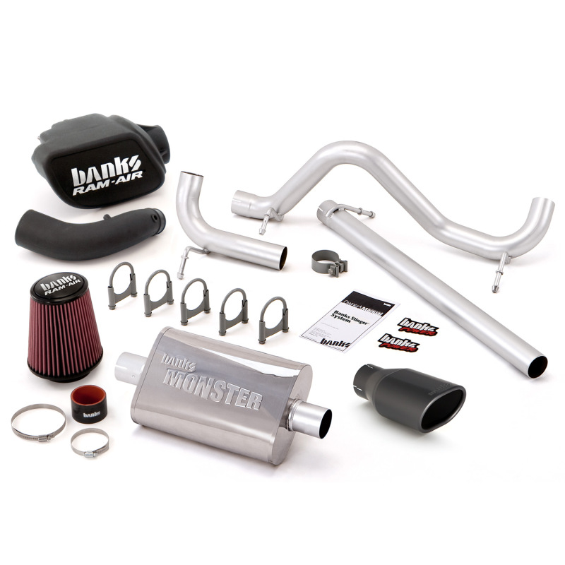Banks Power 07-11 Jeep 3.8L Wrangler - 2dr Stinger Sys (no AutoMind) - SS Single Exh w/ Black Tip thumbnail 2
