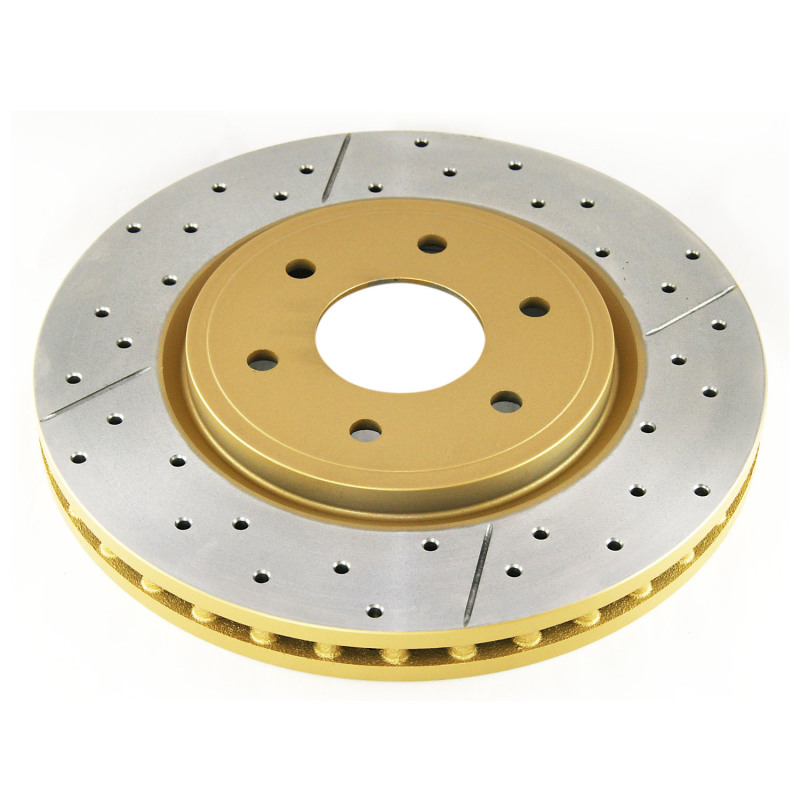 Disc Brakes Australia USA LLC Brake Rotors DBA2310X Rotor, Cross-Drilled, Slotted, Street Series X-Gold, Uni-Directional, thumbnail 7