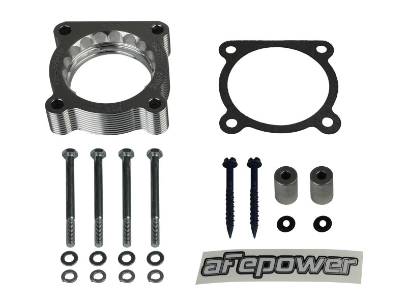 aFe 07-12 Dodge 1500 / 07-12 Dodge Dakota V6 3.7L Silver Bullet Throttle Body Spacer - Silver thumbnail 7