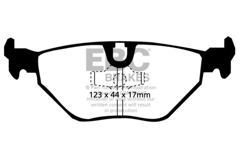 EBC 87-91 BMW M3 2.3 (E30) Yellowstuff Rear Brake Pads thumbnail 5