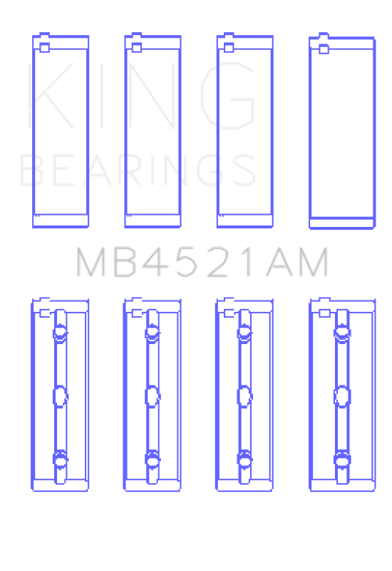 King Engine Bearings Mercedes Benz M 272.911 / M 272.920 Crankshaft Main Bearing Set thumbnail 3