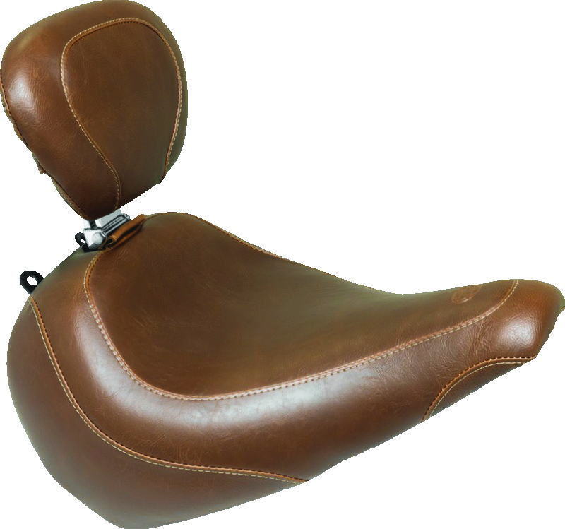 Mustang Harley Low Medallion Sissy Bar Pad (9.5 inch x 9 inch) - Brown