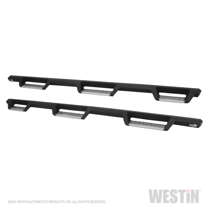 Westin/HDX 07-18 Chevrolet Silverado 2500 6.5ft Drop Wheel to Wheel Nerf Step Bars - Textured Black thumbnail 4