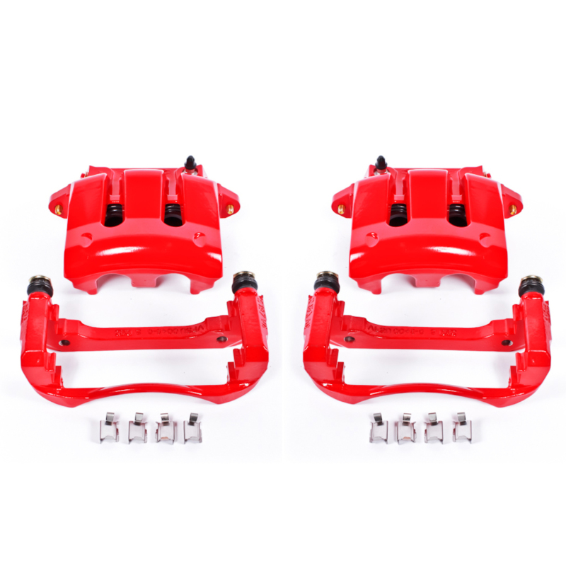 Power Stop 05-10 Ford Mustang Front Red Calipers w/Brackets - Pair thumbnail 2