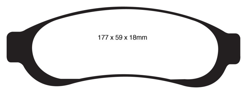 EBC 05-07 Ford F350 (inc Super Duty) 5.4 DRW 2WD Yellowstuff Rear Brake Pads thumbnail 2