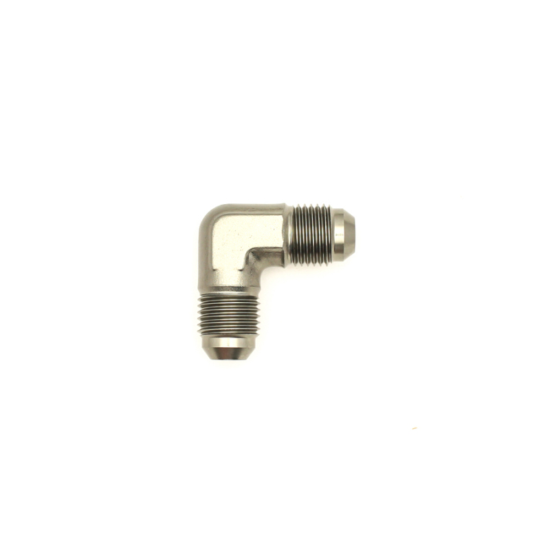 DeatschWerks 6AN Male Flare to 6AN Male Flare 90-Degree Fitting - Anodized Matte Black thumbnail 6