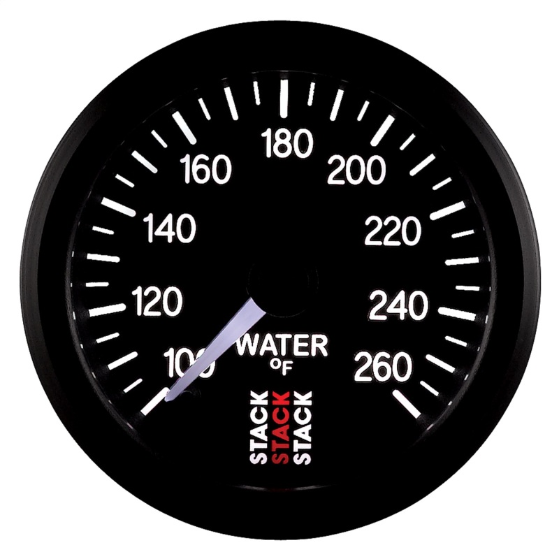 Autometer Stack 52mm 100-260 Deg F 1/8in NPTF Male Pro Stepper Motor Water Temp Gauge - Black thumbnail 4