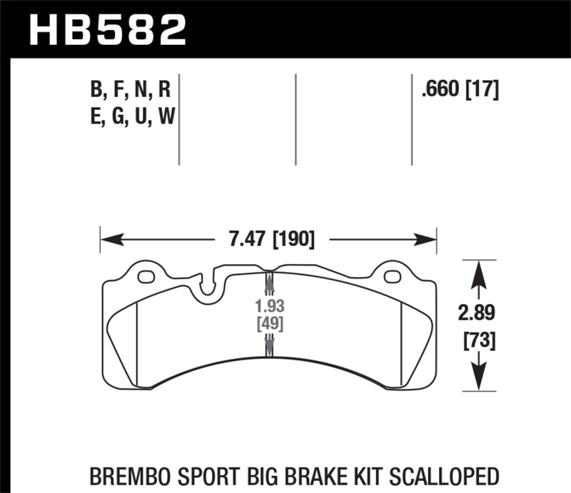 Hawk Brembo Caliper HPS 5.0 Performance Street Brake Pads thumbnail 4